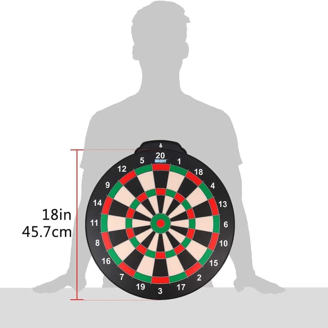 Detalle de Esjay 18 inch Magnetic Dart Board Set – safe magnetic darts game for kids (12 darts, double-sided)