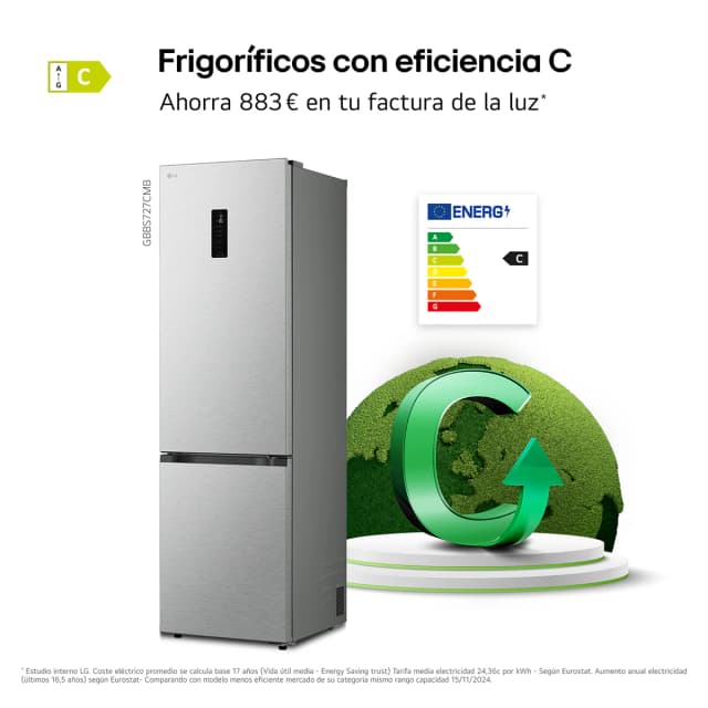Thumbnail 4 de LG GBBS727CMB Frigorífico Combi Serie 700 DoorCooling+ ♻