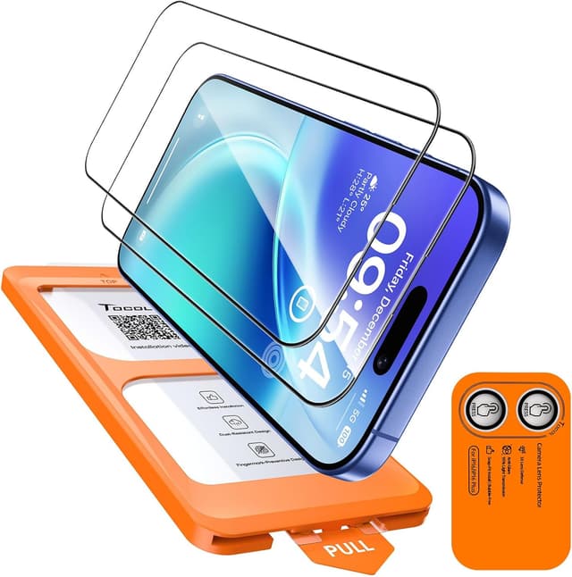 Detalle de 2+1 iPhone 16 screen protector set