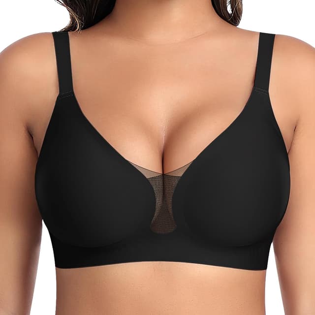Thumbnail 6 de Nahtloser BH ohne Bügel (Bralette) mit tiefem V-Ausschnitt und Kreuz-Spitze