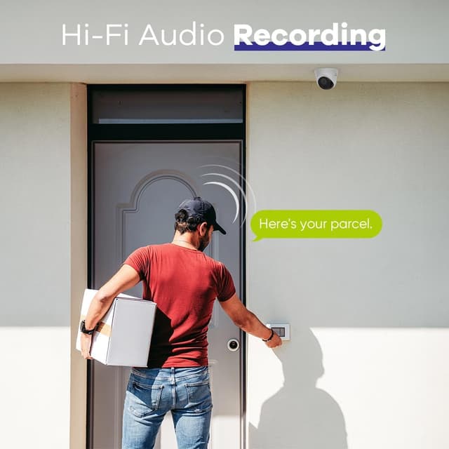 Detalle de SANNCE 5MP PoE Security Camera with Audio (Outdoor CCTV, Human/Vehicle Detection, 30m Night Vision) – IP67