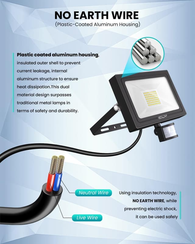 Thumbnail 4 de CLY 30W PIR Motion Sensor Floodlight 2820 lm 🌤