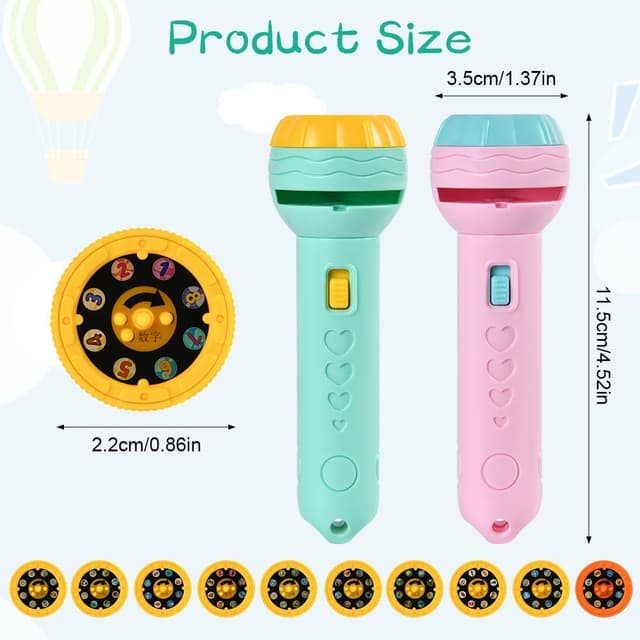 Thumbnail 1 de URAQT Projektionsspielzeug 80 Motive