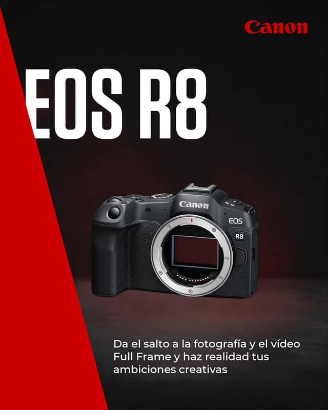 Detalle 2 de Canon EOS R8 Cámara Mirrorless Full Frame 📷 24.2 MP 4K 60fps