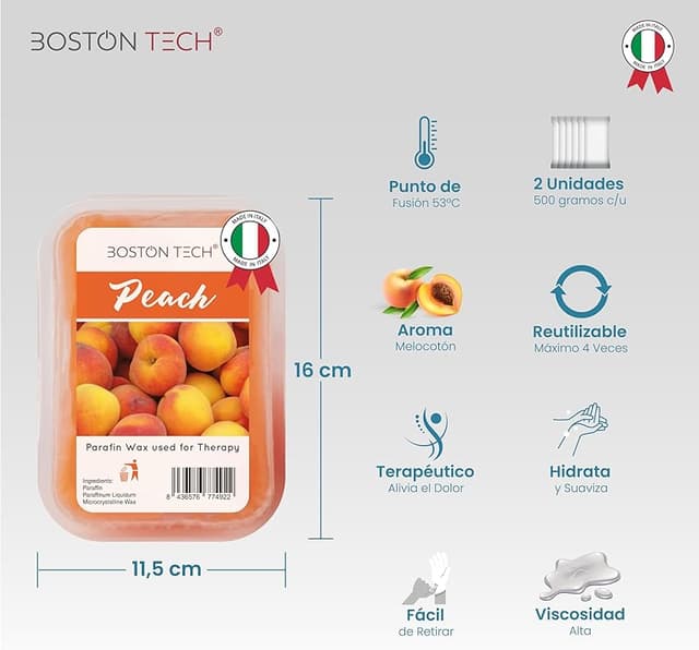 Thumbnail 1 de Boston Tech Parafina MELOCOTÓN 1.000 g