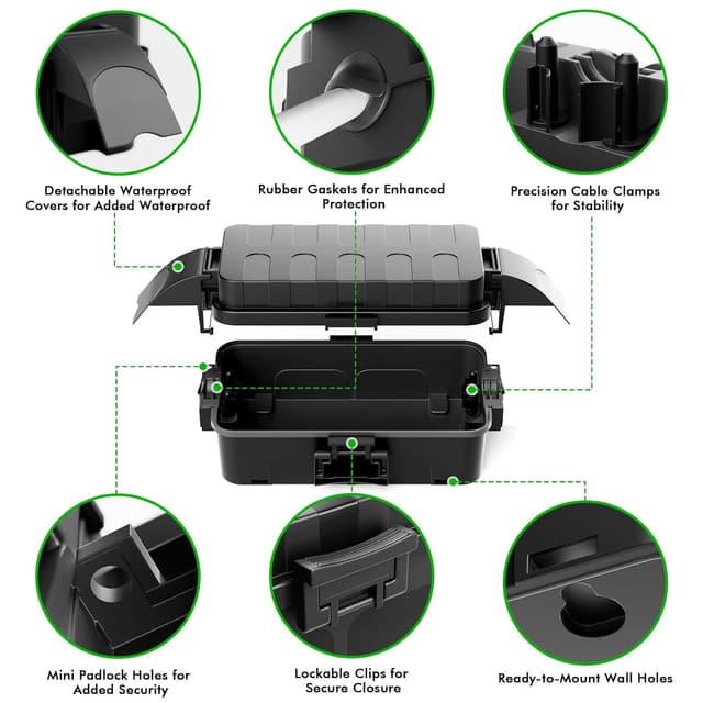 Thumbnail 4 de Restmo 2-Piece outdoor waterproof electrical box set