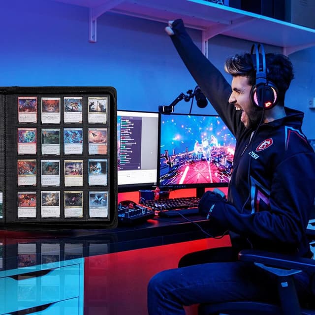 Detalle de Snewkcdy Snekdy Premium Trading Card Binder (1024 Pockets) with PU Leather-Style Waterproof Cover