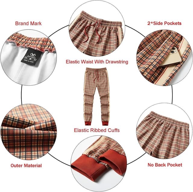 Detalle de Herren Trainingsanzug von W JIANWANG (Jacke & Hose) mit durchgehendem Reißverschluss