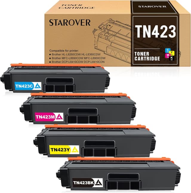 Detalle de STAROVER TN421/TN423 cartucce toner compatibili per Brother TN-423 e TN-421 (4 confezione)
