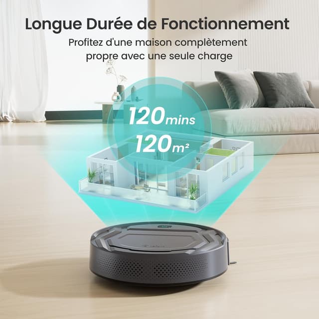 Thumbnail 6 de Lefant Robot Aspirateur M210P 2200Pa : compact, silencieux et connecté (WiFi/Bluetooth, Alexa)