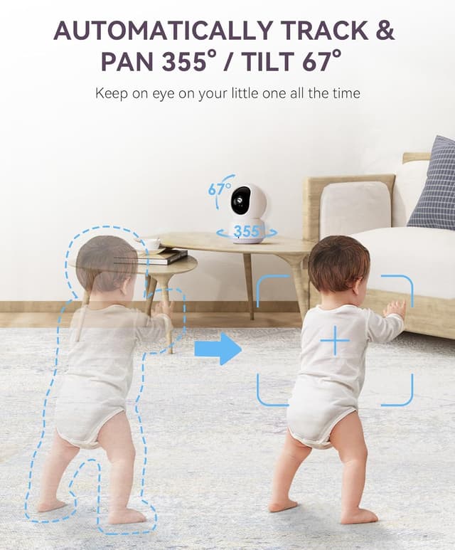 Thumbnail 4 de Comfyer 4-Split Screen Smart Video Baby Monitor 5"