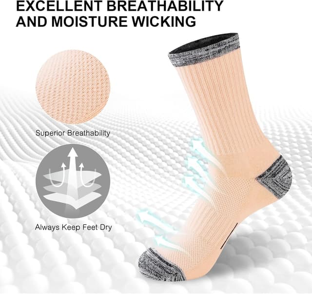 Detalle de inaWarm Womens Walking Socks 6 Pairs breathable cushioned socks