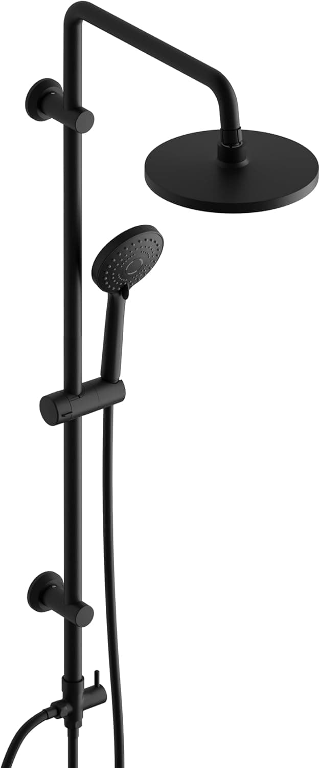 Detalle de Görbach Columna Ducha Negra 92 cm