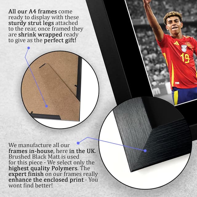 Thumbnail 6 de HWC Trading Lamine Yamal A4 framed autograph photo