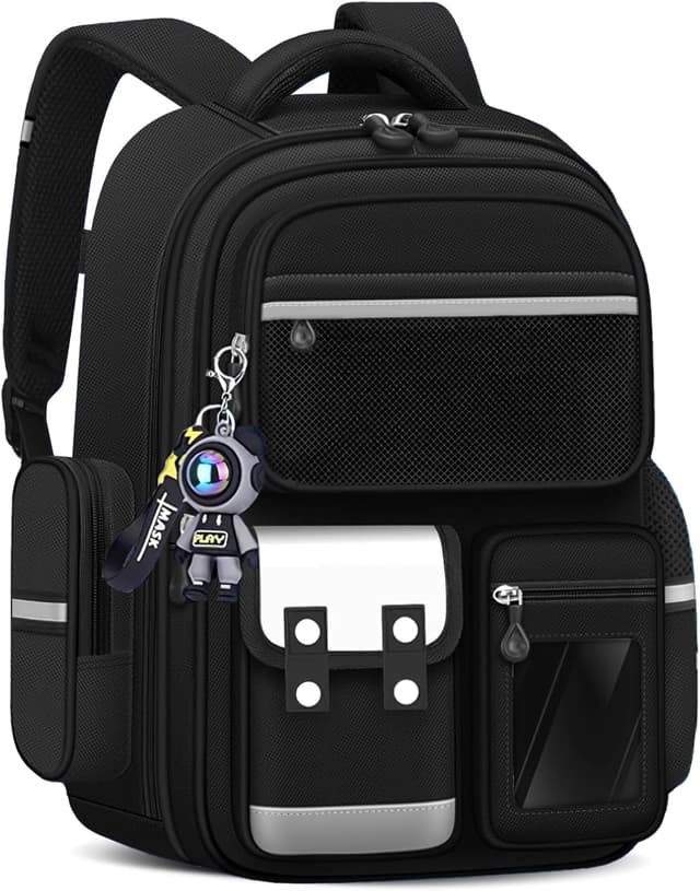 Detalle de Amythe Cartable pour garçon Noir Grande capacité