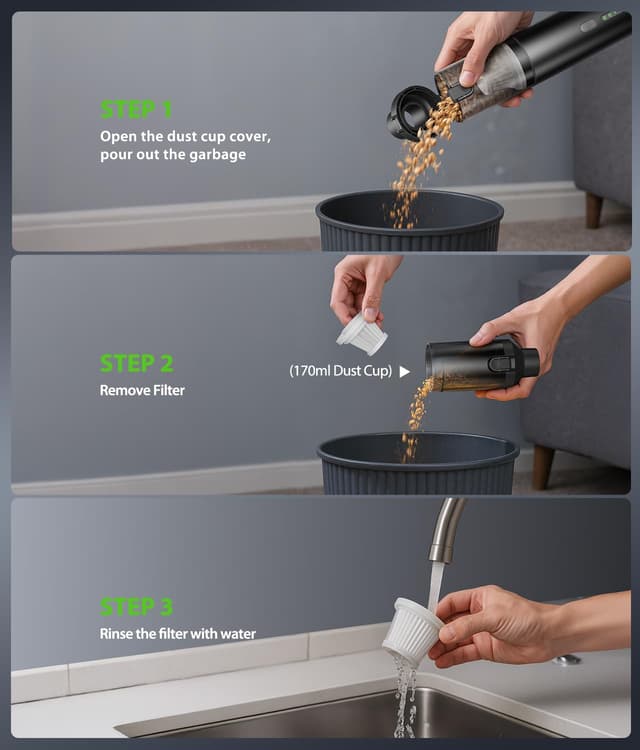 Thumbnail 5 de Portable Car Vacuum with 16800Pa Suction ⚡