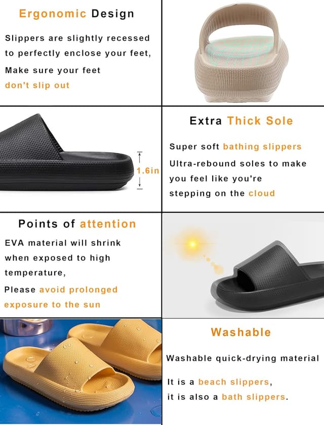 Detalle de Ciabatte Donpapa da casa “Nuvola” in EVA: pantofole da doccia/piscina antiscivolo