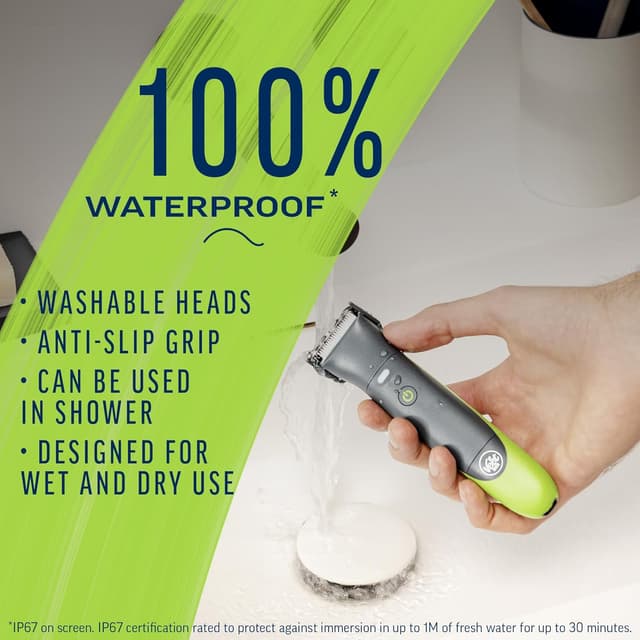 Detalle de Veet Total Pro Precision Intimate Trimmer for Men – cordless, waterproof wet & dry grooming