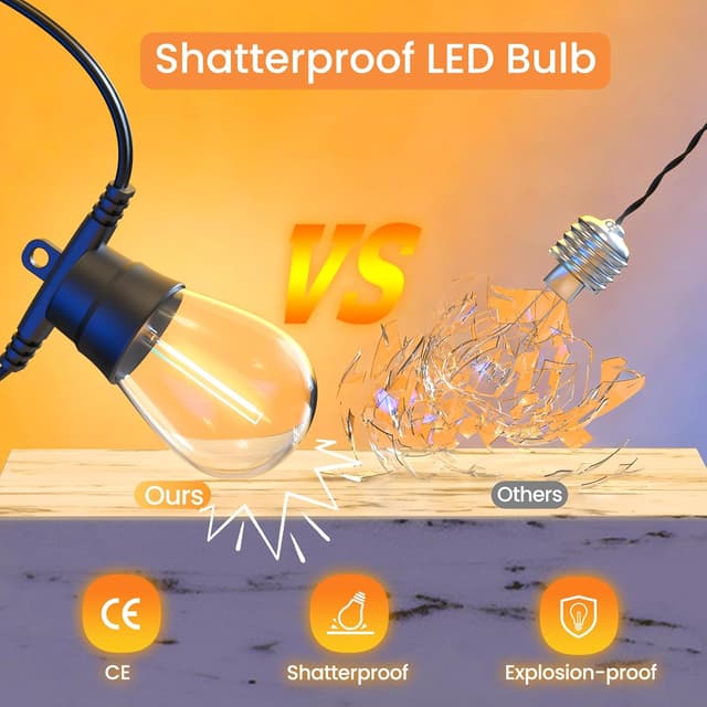 Detalle de GlobaLink Catena Luminosa Esterno Solare con Controller, 10 LED S14 11 m e 4 modalità