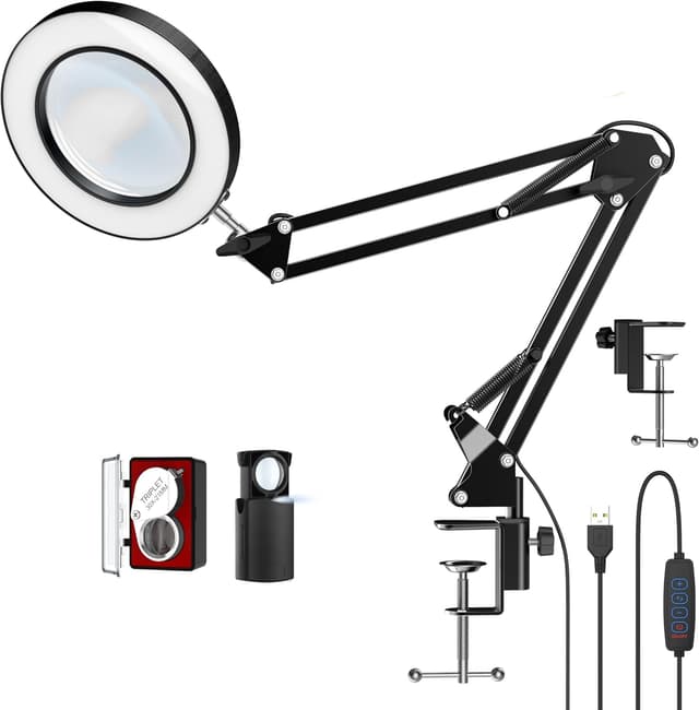 Detalle de 10X LED Magnifier desk lamp with 72 LEDs