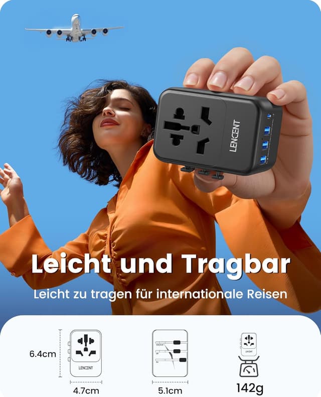 Thumbnail 2 de LENCENT Reiseadapter Weltweit