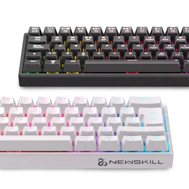 Detalle 2 de Newskill Pyros V2 teclado gaming inalámbrico 60% hotswap Negro