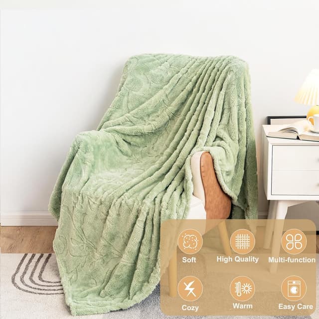 Detalle 2 de DuShow flannel fleece throw blanket 130x150 cm