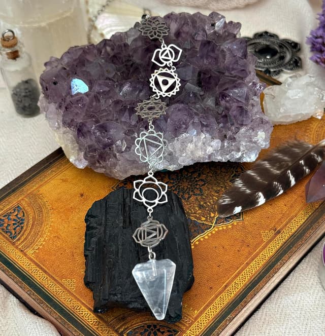 Thumbnail 5 de Simboliks Colgante chakras con Péndulo de Cuarzo