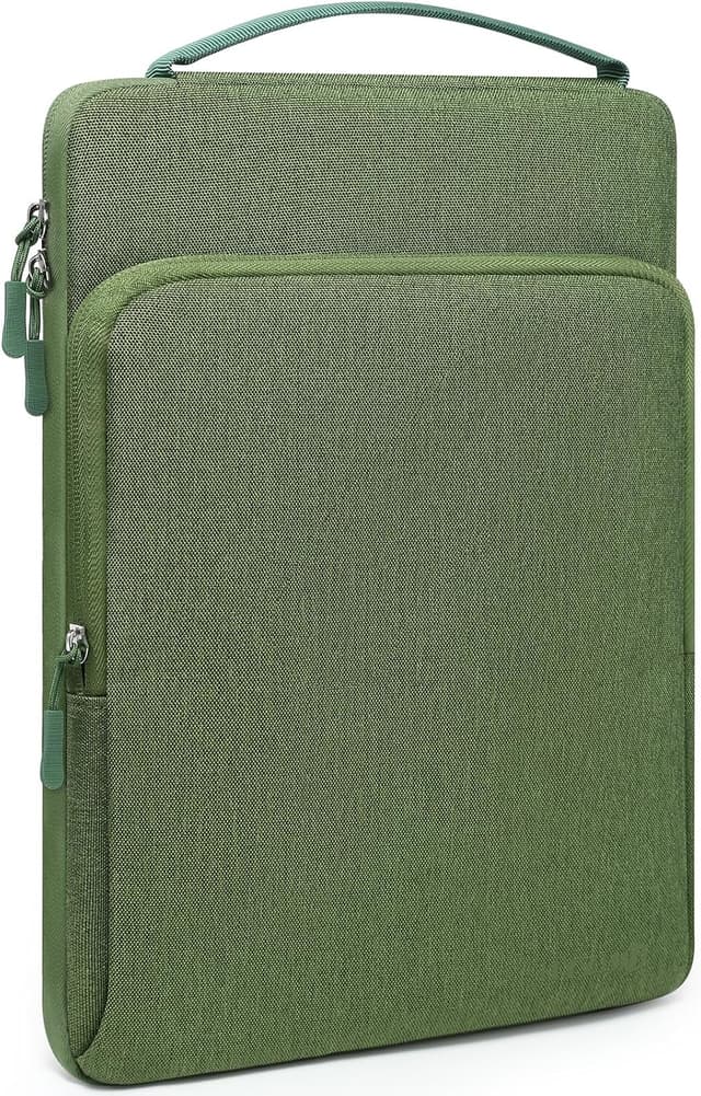 Detalle de HYZUO 13-inch laptop bag sleeve case in Grass Green — padded protection for MacBook Air/Pro 13, iPad Pro/Air 13 and more