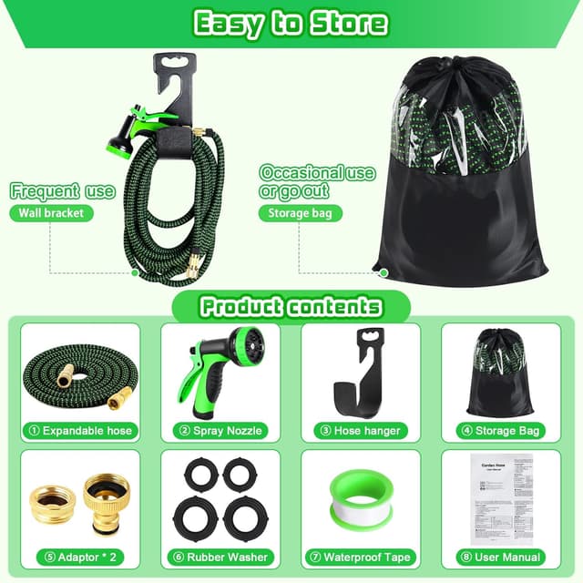 Thumbnail 6 de Expandable Garden Hose Pipe 100ft 30m