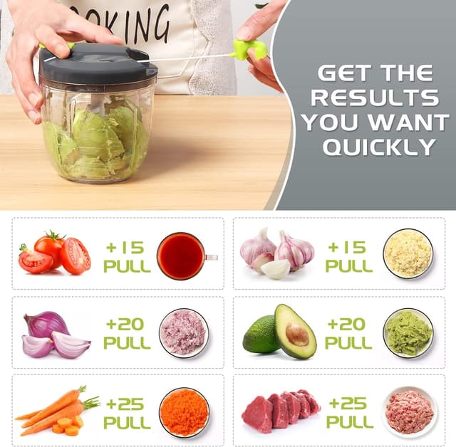 Thumbnail 1 de Sinnsally Manual Food Chopper Pull String