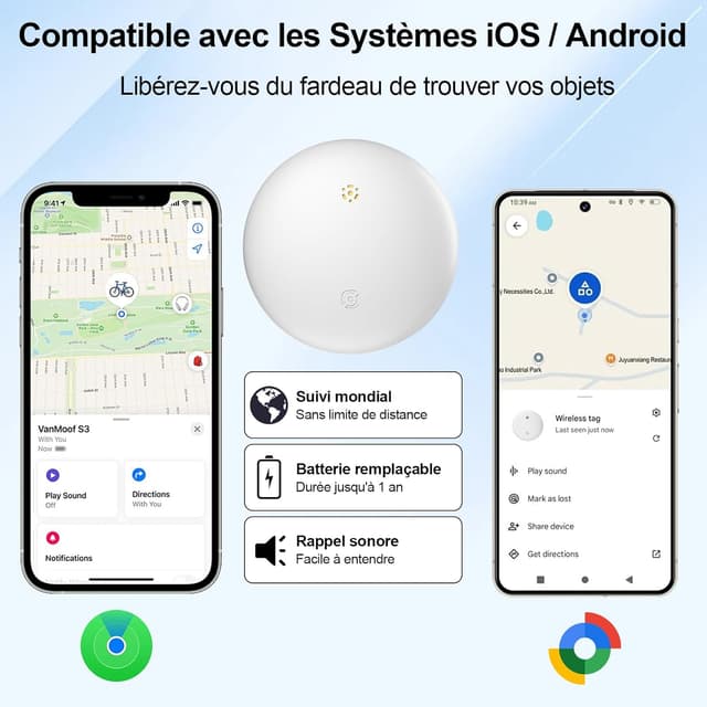 Detalle 2 de Smart GPS Traceur — traceur GPS avec alarme à distance et localisation via Bluetooth (IPX6)