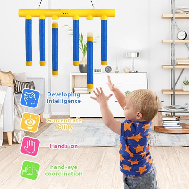 Detalle de Jastown Reaction Training Toy with Falling Sticks – hand-eye coordination capture game for kids and adults