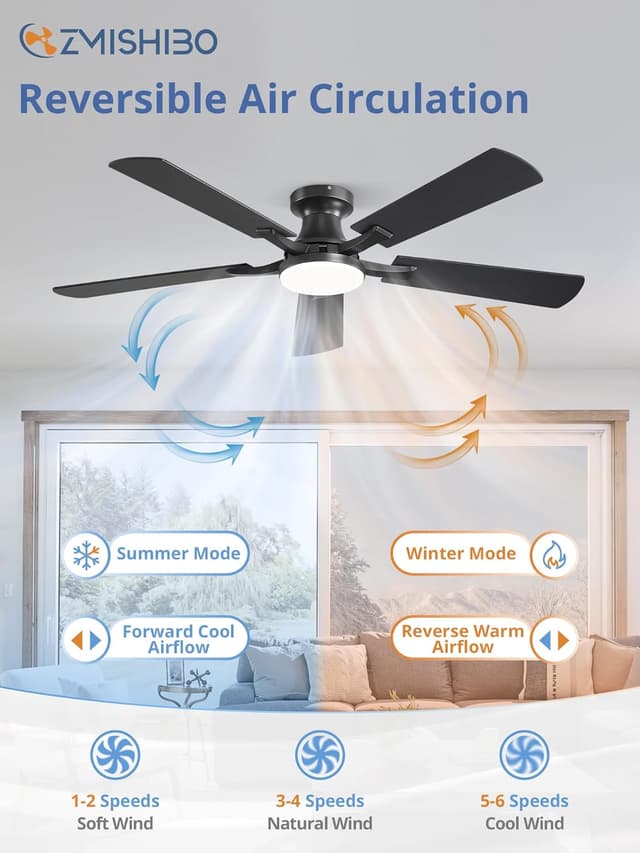 Thumbnail 5 de ZMISHIBO 52 Inch Ceiling Fan with Light