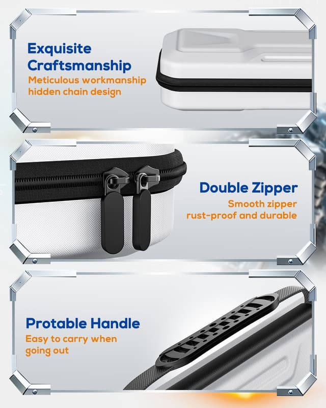 Detalle 2 de FYOUNG Switch 2 Tasche + Hülle + Schutzfolie-Set (5-in-1) für Nintendo Switch 2 – Weiß