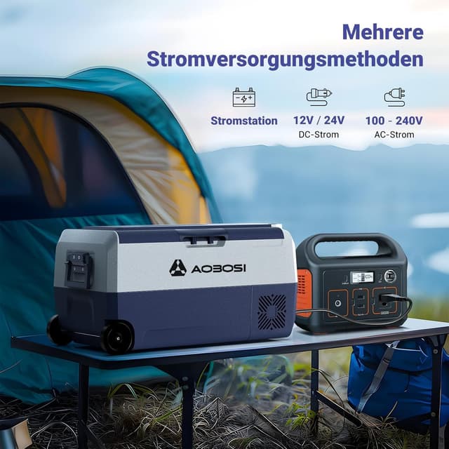 Detalle de AAOBOSI Kompressor-Kühlbox 36L mit App-Steuerung (12V/230V), -20 bis 20°C