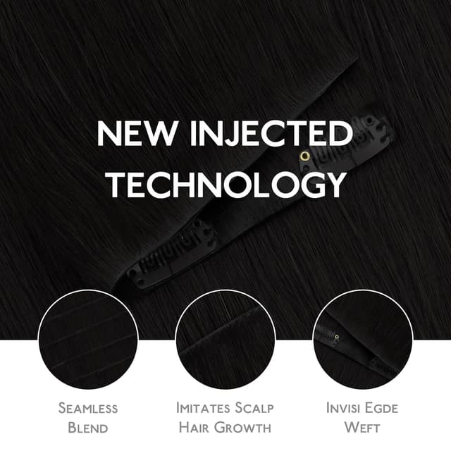 Detalle 2 de WENNALIFE Invisi Edge 14" 130g Clip-In Hair Extensions 💇♀