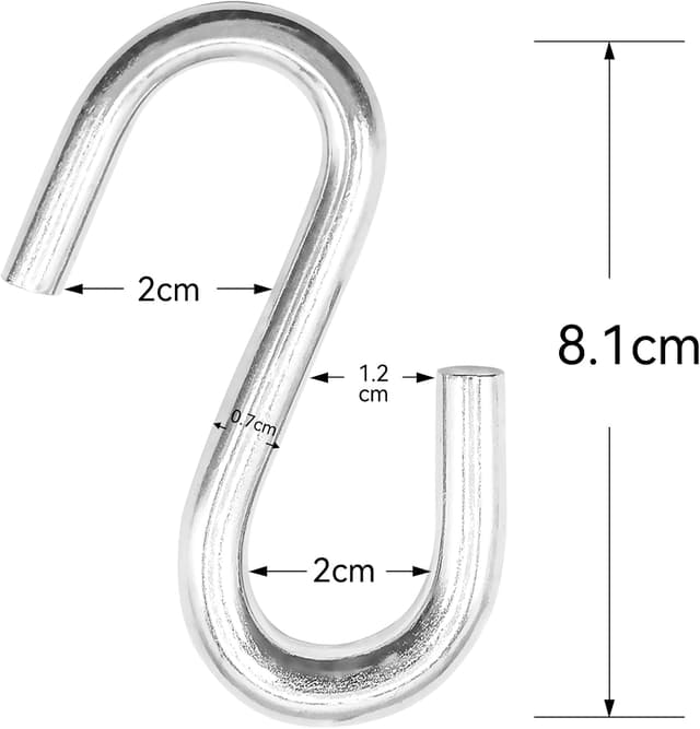Thumbnail 1 de Bathonly S‑Haken Edelstahl 304 8,13 cm 250 kg