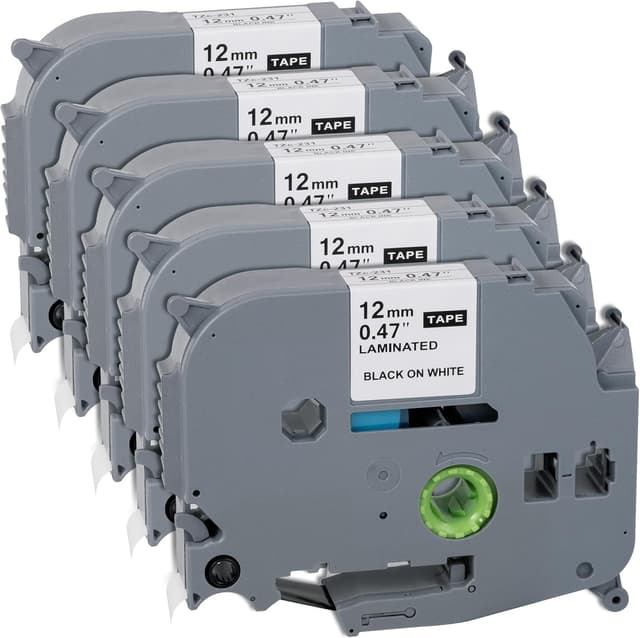 Detalle de Carehabi 5 Rotoli Nastro etichettatrice 12mm