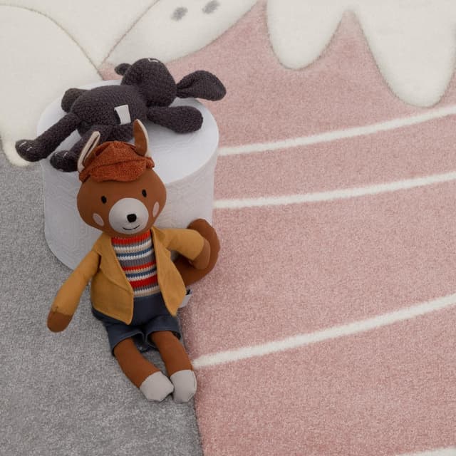 Detalle de Paco Home Kinderteppich für das Kinderzimmer (3D-Optik), 140 x 200 cm