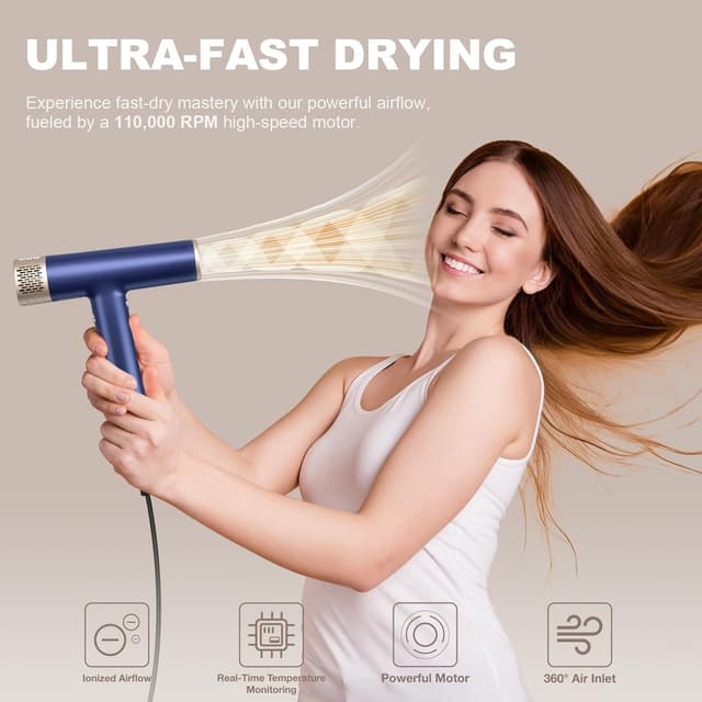 Detalle de YAPOY Professional Hair Dryer 110,000 RPM