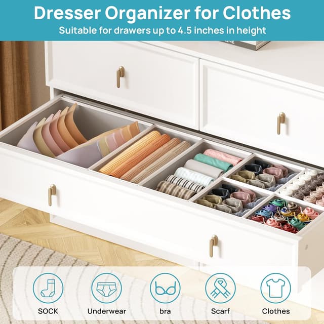 Thumbnail 3 de Vtopmart 12 Pack Drawer Organiser for Underwear