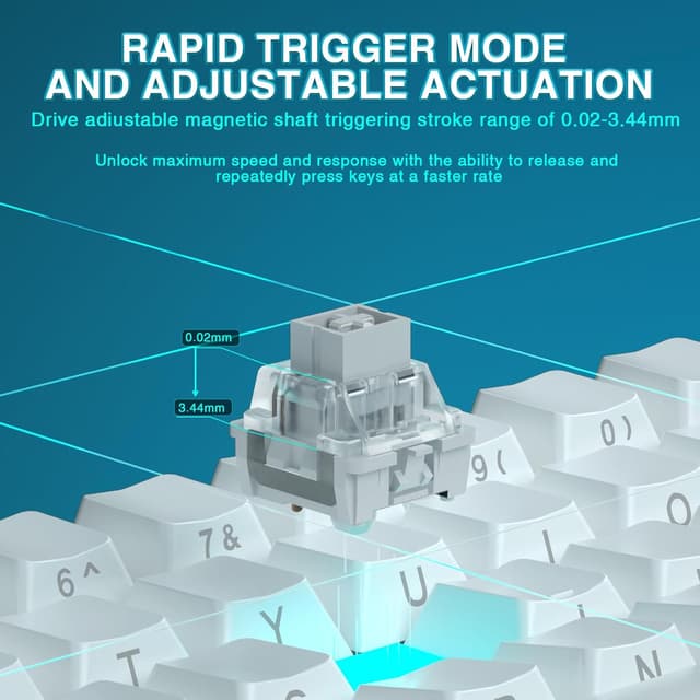 Detalle de AULA WIN60 HE Gaming Tastatur 60% mit Kabel