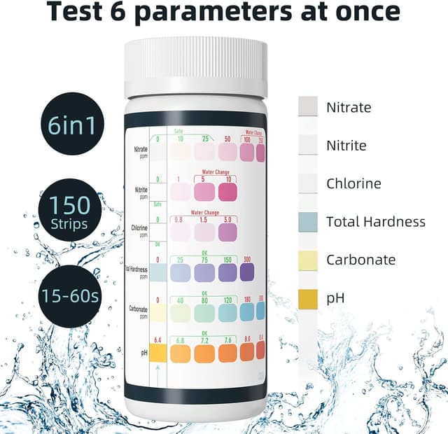 Thumbnail 1 de RUNBO 6 in 1 Aquarium-Teststreifen 150 Stück