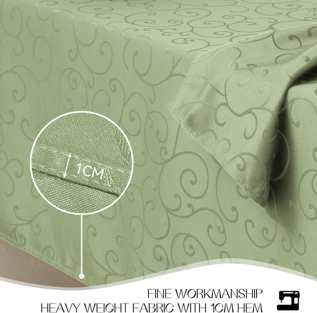 Detalle 2 de Romanstile tovaglia verde salvia 240x140