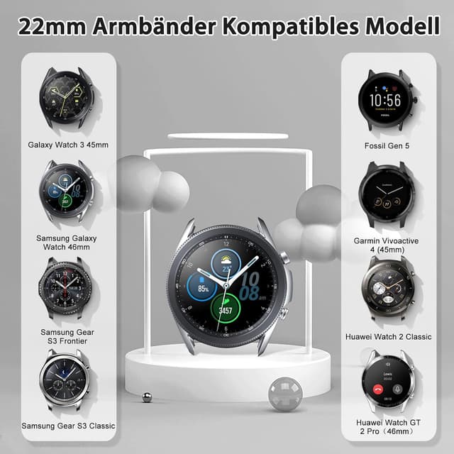 Detalle 2 de SHIJZWD elastisches Uhrenarmband mit Schnellverschluss (Nylon, 16–24 mm) – verstellbare Sport-Loop