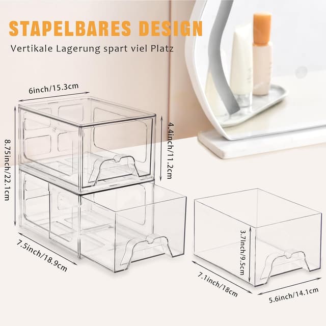 Detalle de Stebopum Acryl Kosmetik Organizer 4er Set