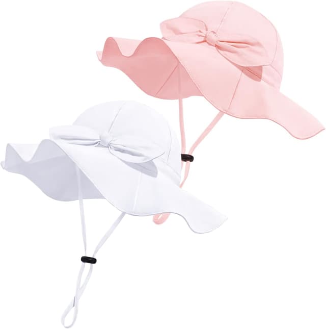 Detalle de Baby Girl Sun Hat with UPF 50+ Bucket