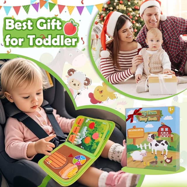 Detalle de Montessori busy farm book for toddlers