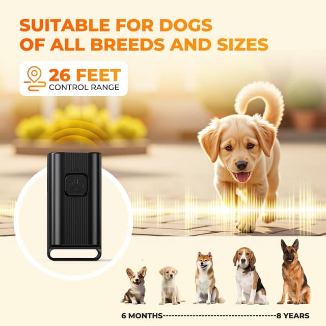 Detalle de Bubbacare Antibell Ultraschall-Handgerät gegen Hundegebell (30–40 kHz) mit LED